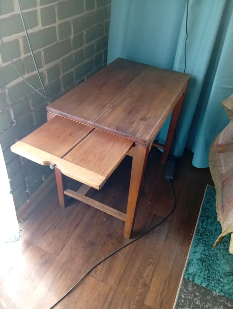 Mesa de Madera  linge era Extensible Vintag - 3