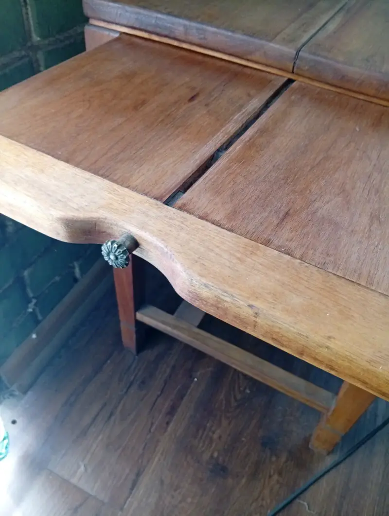 Mesa de Madera  linge era Extensible Vintag - 5