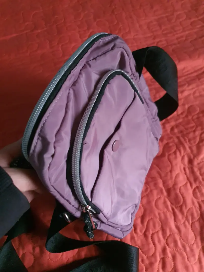 Bandolera morada unisex con múltiples bolsillos - 3