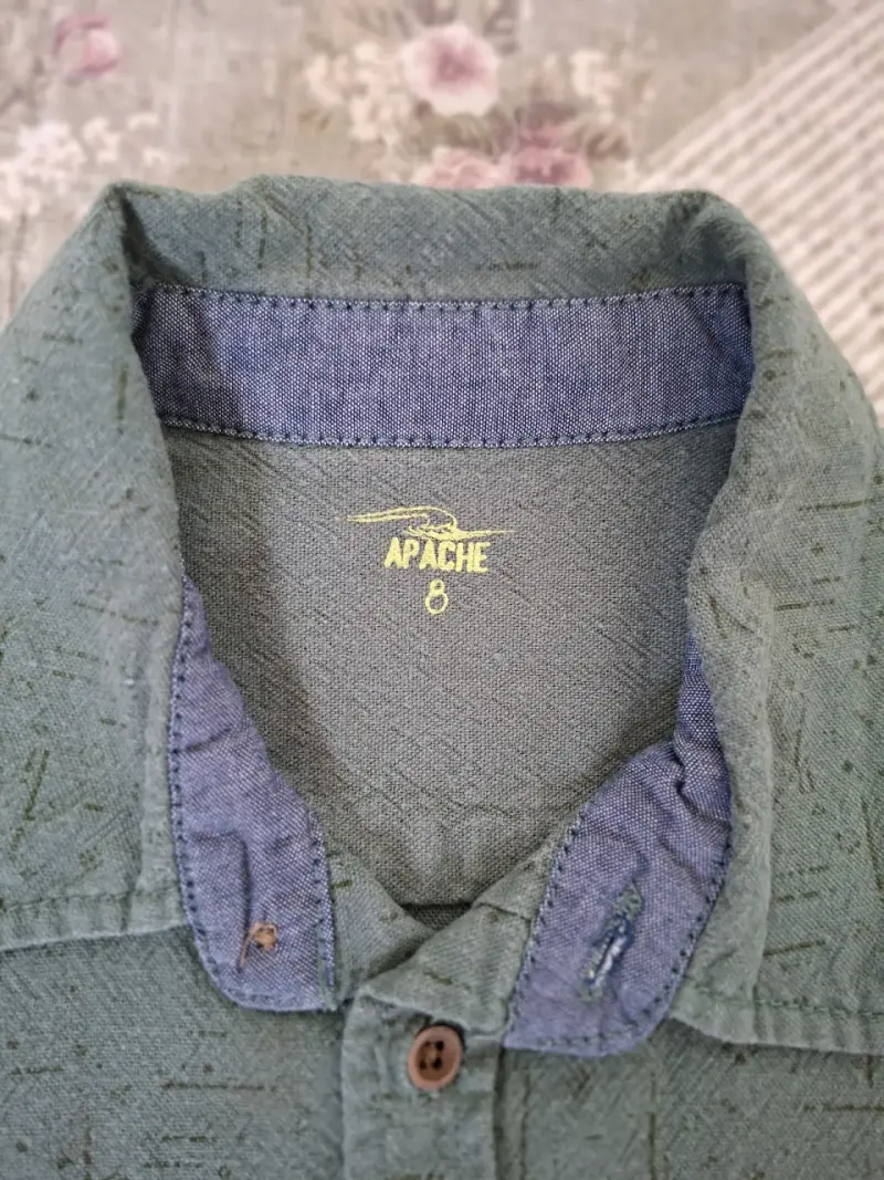 Camisa verde para niño Apache talla 8 - 3