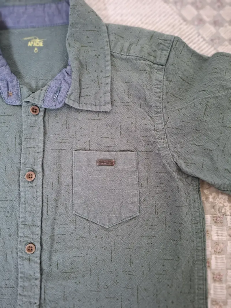 Camisa verde para niño Apache talla 8 - 4