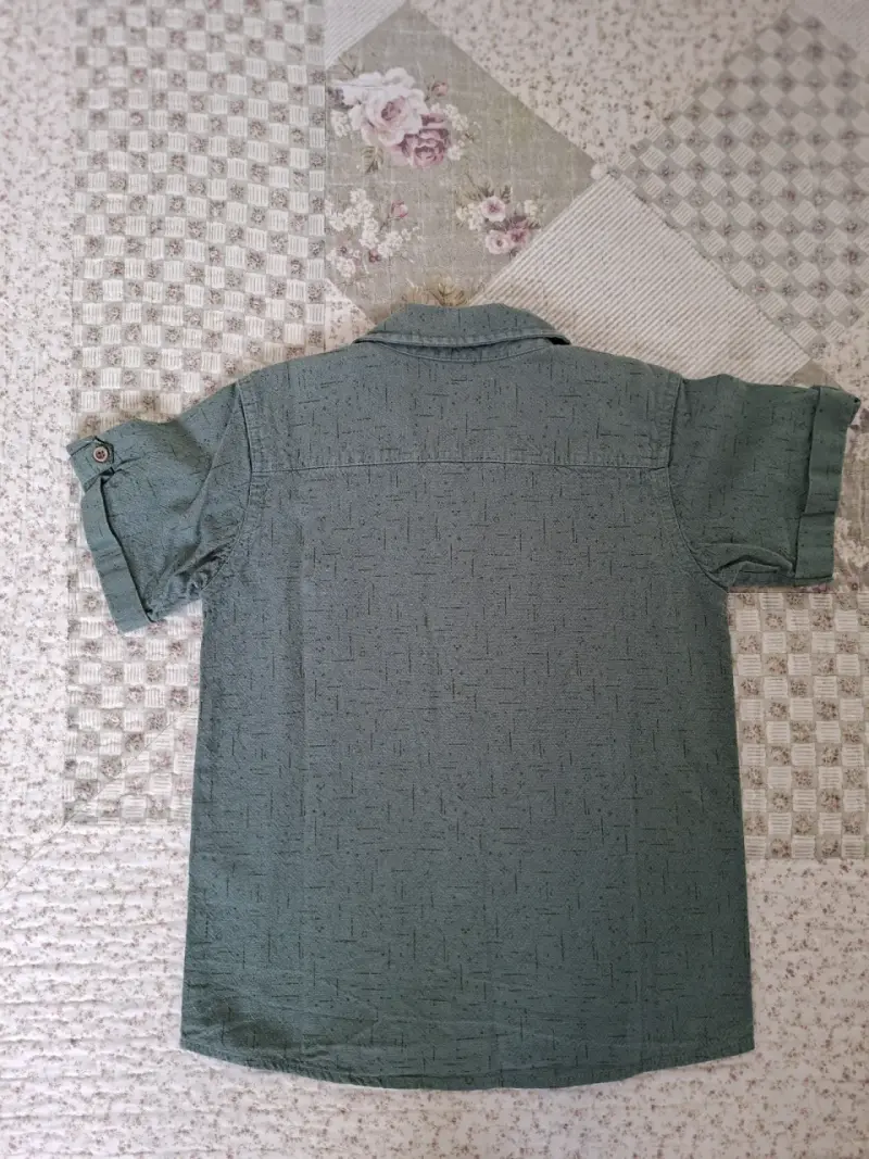 Camisa verde para niño Apache talla 8 - 6