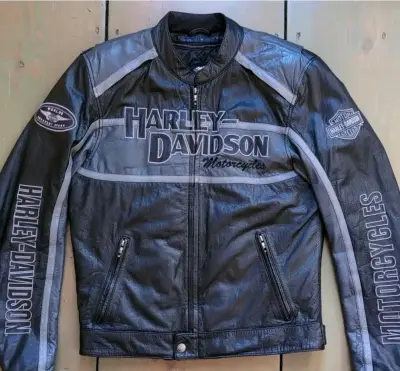 Chaqueta de cuero Harley-Davidson para motociclistas - miniatura 1