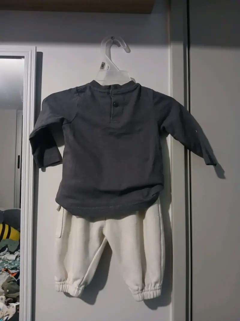 Conjunto de bebé Tribu gris y blanco 0-3 meses - 3