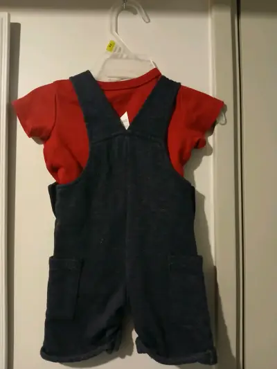 Conjunto de bebé con peto y polera roja 3-6M - miniatura 3