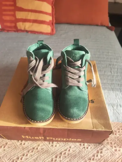 Botines verdes para niños Hush Puppies - miniatura 1