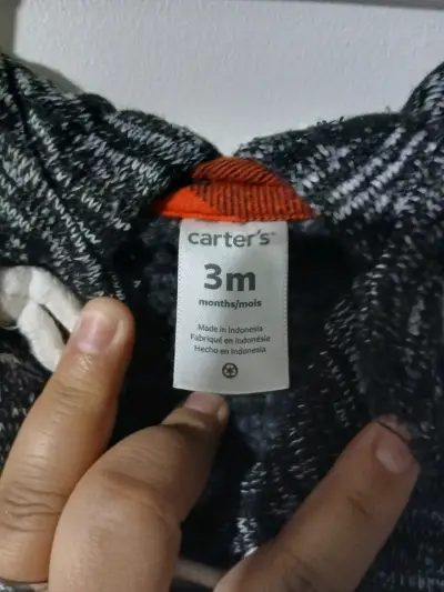 Abrigo de bebé Carter's 3 meses gris - miniatura 4
