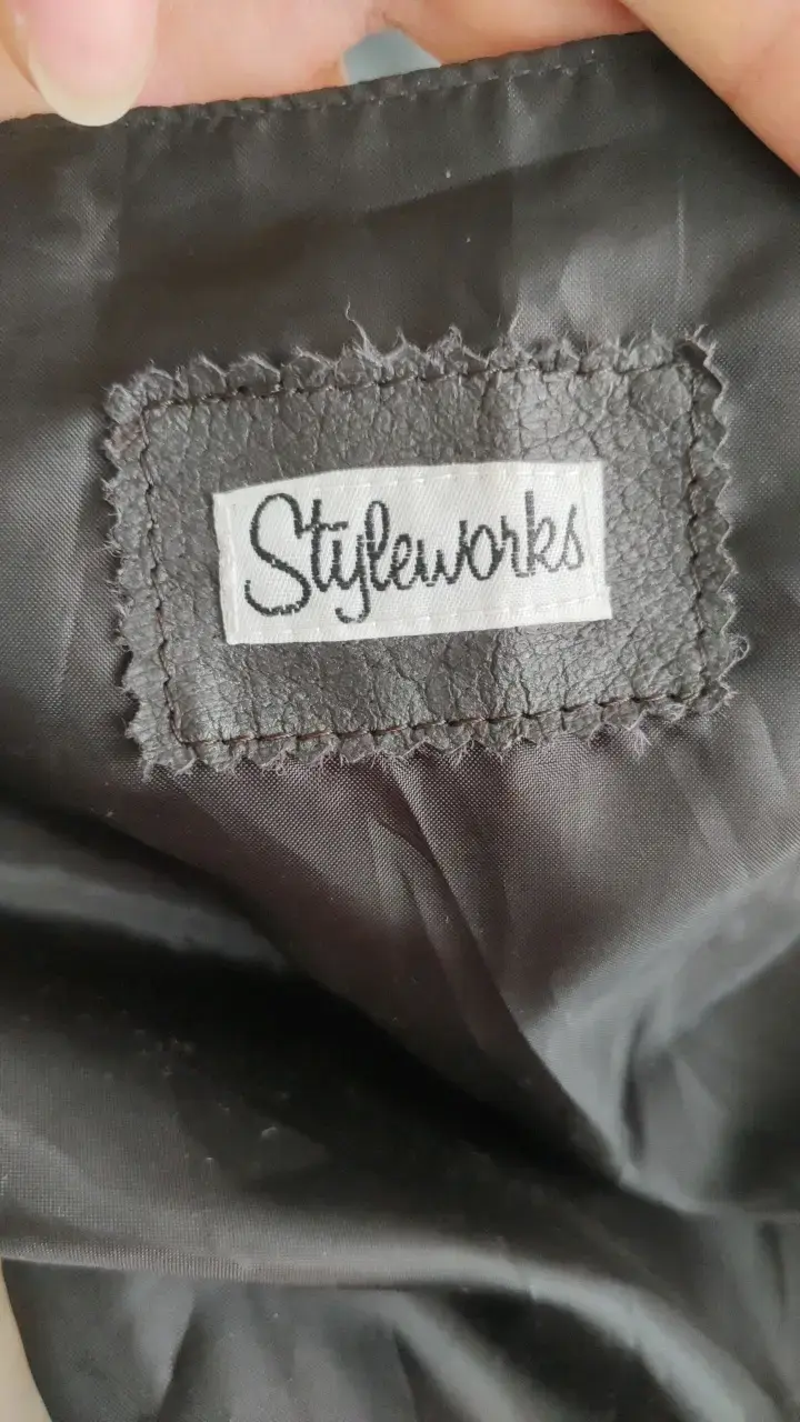 Gillete de cuero negro Styleworks - 2