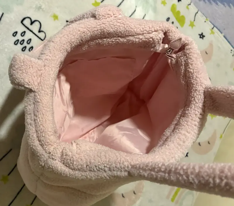Bolso tote de felpa rosa Pink - 5