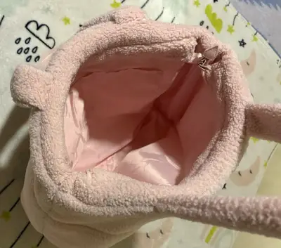 Bolso tote de felpa rosa Pink - miniatura 5