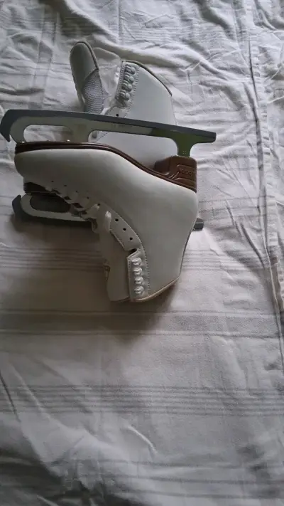 Patines de hielo blancos para mujer - miniatura 1