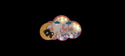 Letrero Decorativo Infantil Personalizado con Luces - miniatura 2