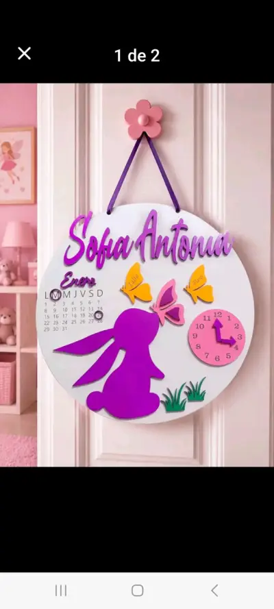 Letrero Decorativo Infantil Personalizado con Luces - miniatura 3