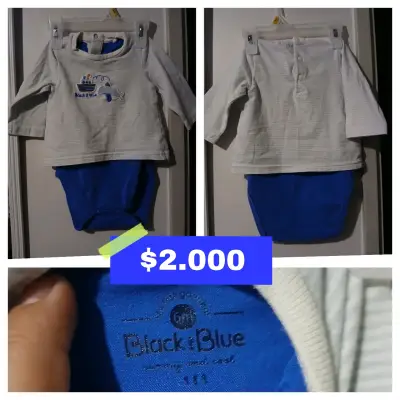 Conjunto de bebé Black & Blue 6M - miniatura 1