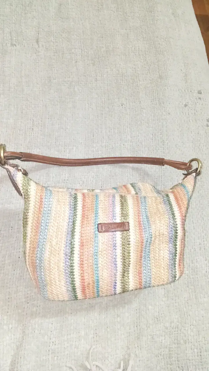 Bolso de mano Rosetti multicolor tejido - 6