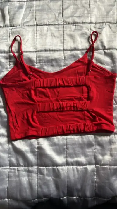 Top rojo de tirantes para mujer - miniatura 2