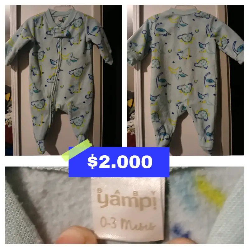 Pijama enterito bebé Yamp 0-3 meses - 1