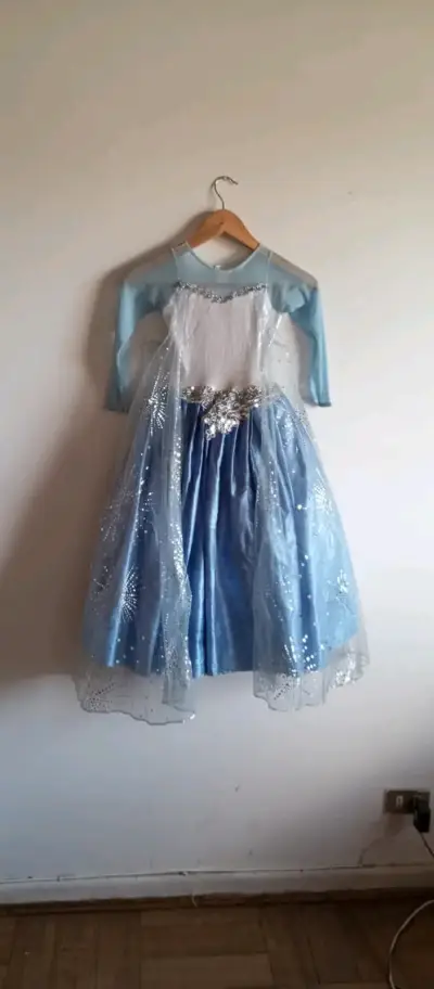 Disfraz de princesa  azul con detalles brillantes - miniatura 1