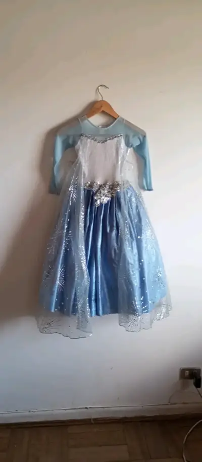 Disfraz de princesa  azul con detalles brillantes - miniatura 2
