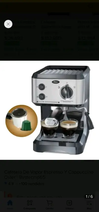 Cafetera espresso Oster con accesorios - miniatura 2