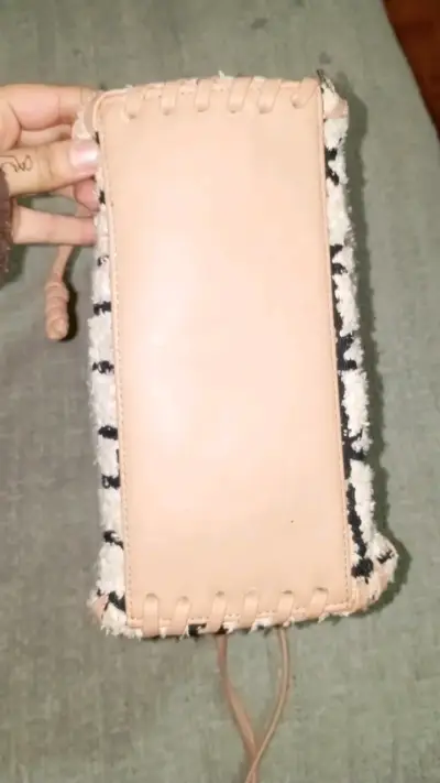 Mochila boho de tela con diseño geométrico - miniatura 5