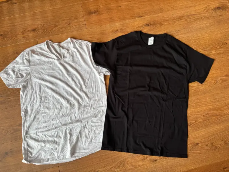 Pack de Poleras Básicas Hanes Negras Blancas tal M - 5