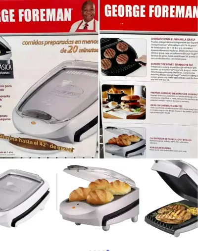 Parrilla eléctrica George Foreman antiadherente - miniatura 1