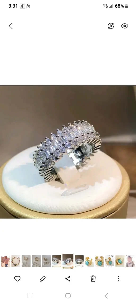 Anillo de plata esterlina 925 con circonitas - 2