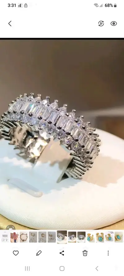 Anillo de plata esterlina 925 con circonitas - miniatura 3