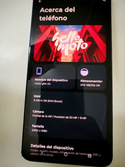 Smartphone Motorola Moto G84 5G 256GB usado - miniatura 1