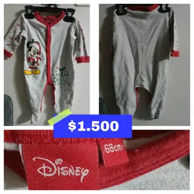 Pijama Disney bebé Mickey Mouse 68cm - miniatura 1