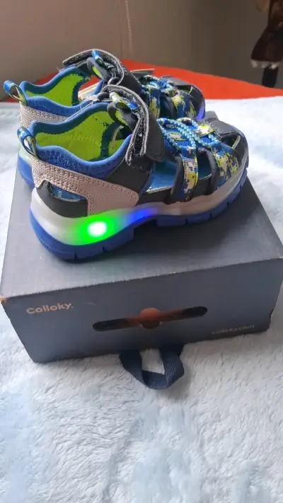 Sandalias para niños Colloky azul y verde - miniatura 2
