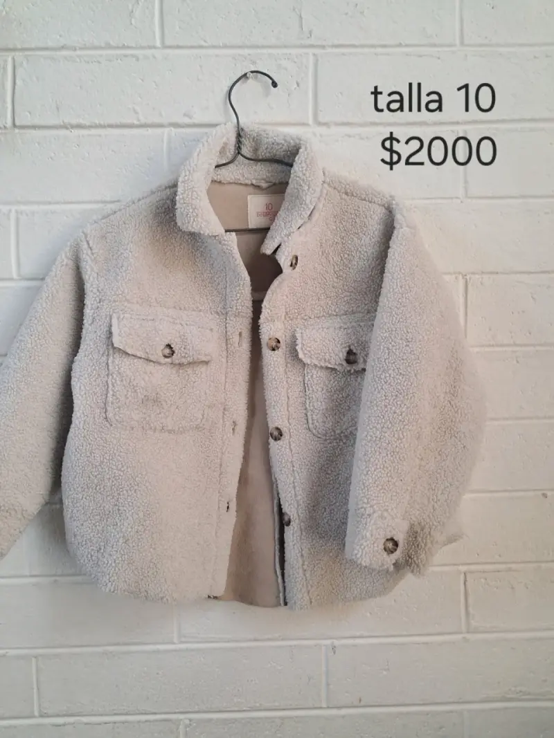 Abrigo de niña azul con lunares talla 10 - 2