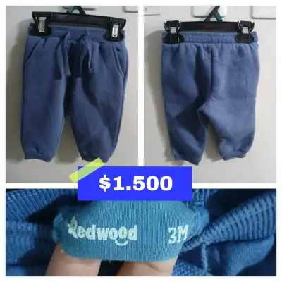 Pantalones de bebé azul marca Redwood 3M - miniatura 1