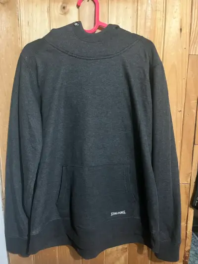 Polerón con capucha Spalding gris oscuro talla XL - miniatura 1