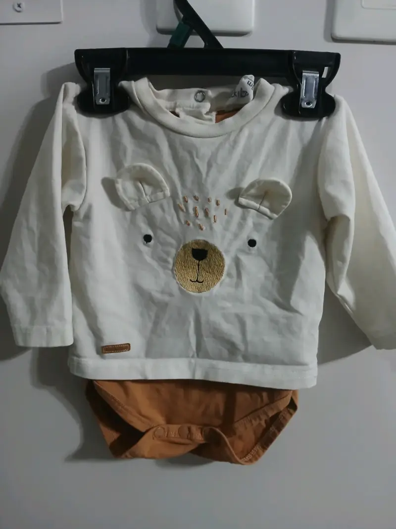 Conjunto de bebé Black & Blue con diseño de oso - 2