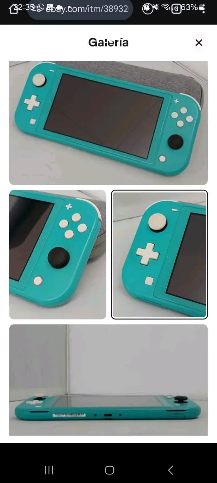 Nintendo Switch Lite Turquesa en buen estado - 6