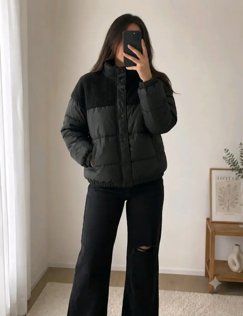 Pantalones negros rasgado pata elefante - 2