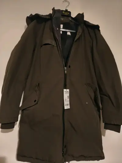 Parka Jack & Jones con capucha color marrón - miniatura 1