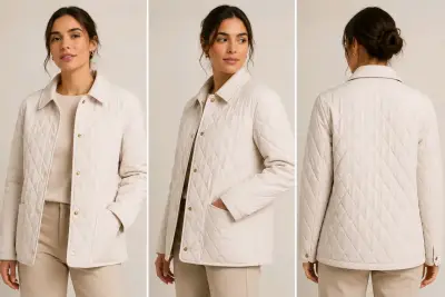 Chaqueta acolchada beige - miniatura 4