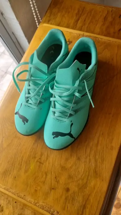Zapatillas de fútbol Puma turquesa - miniatura 3