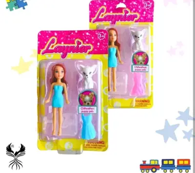 Muñeca Laynier con mascota 5 unidades - miniatura 1