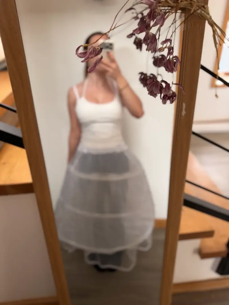 Enagua crinolina blanca para vestido - 3