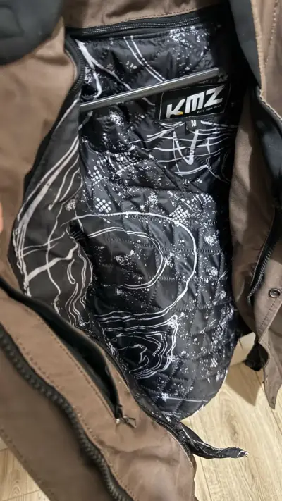 Chaqueta de moto marrón KMZ - miniatura 4
