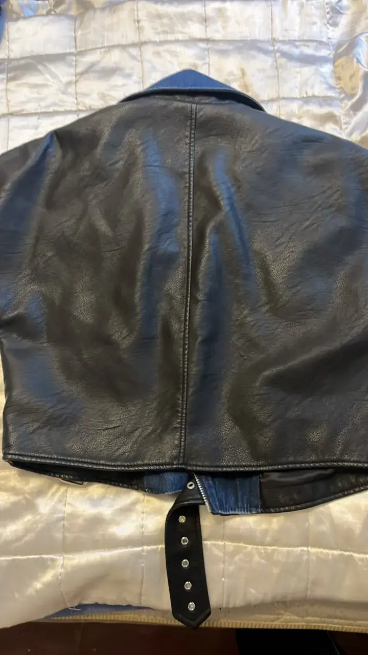 Chaqueta de cuero negra Zara Basic - 4