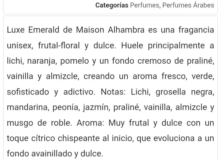 Perfume Alhambra Luxe Emerald 100ml - 2