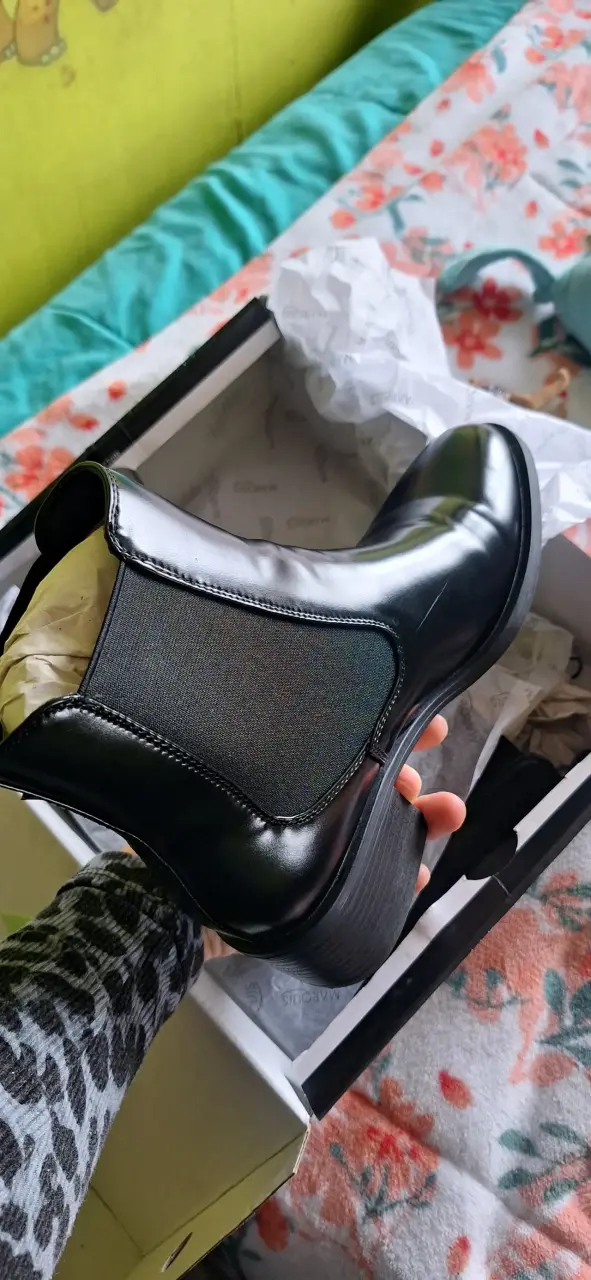 Botines de cuero negro con hebilla Marquis - 2