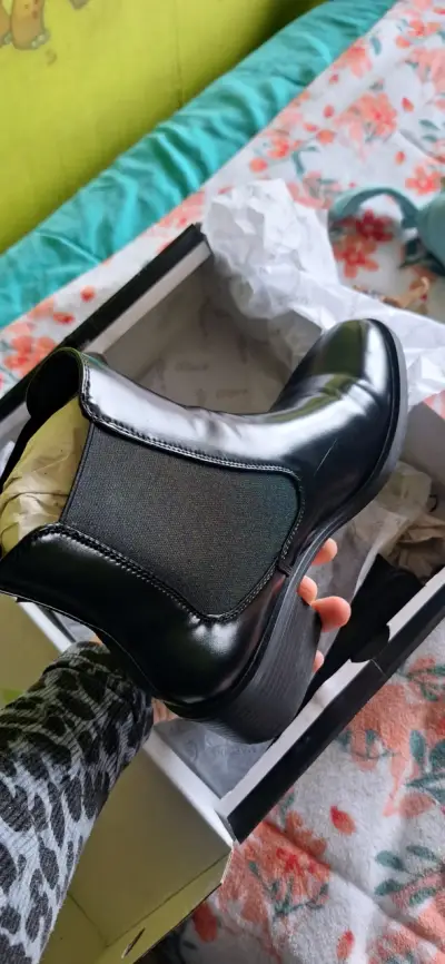 Botines de cuero negro con hebilla Marquis - miniatura 2