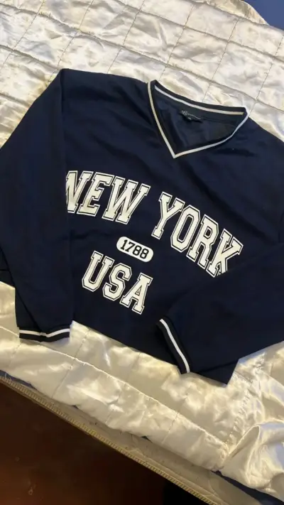 Polerón azul con estampado New York - miniatura 1