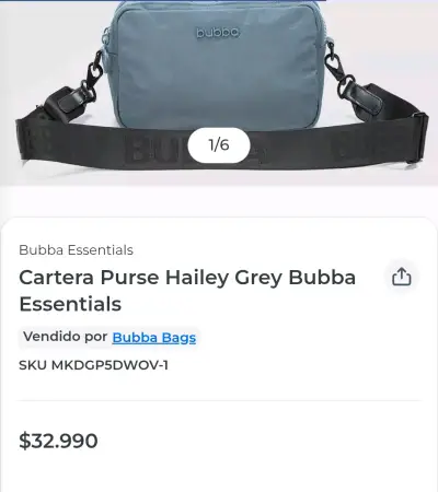 Cartera Bubba Purse Hailey Grey - miniatura 5